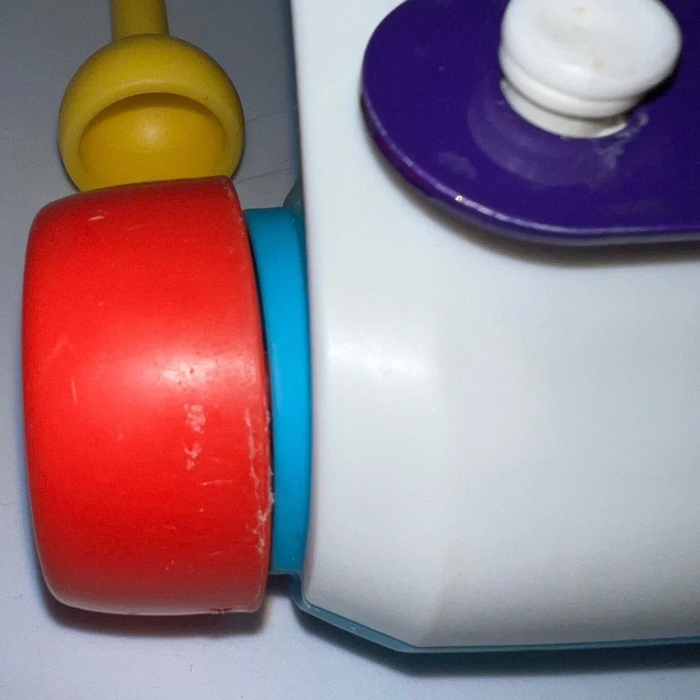 Fisher Price Pull‎ Along Xylophone Toy Rainbow Keys Music Learning Wheels